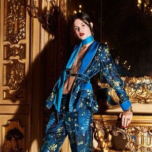 For Restless Sleepers F.R.S | Silk Italian Smoking Jacket PJ Top Blazer | Small